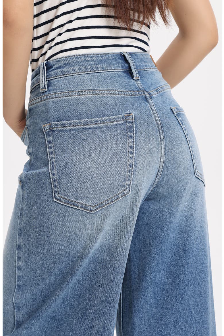 High Waist Barrel Leg Jeans, Alternate, color, MEDIUM BLUE