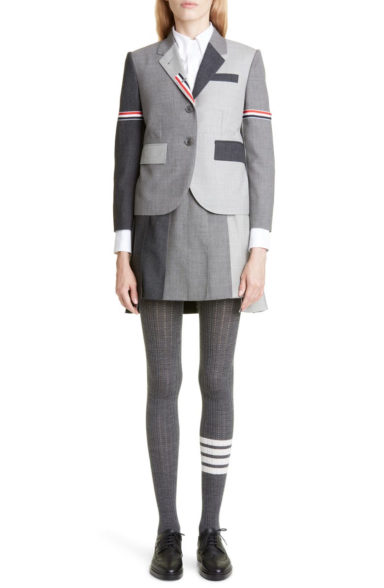 Thom Browne Women's Armband Sport Coat, Alternate, color, Dark Grey