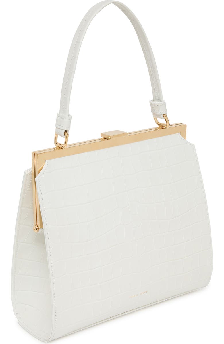 Mansur Gavriel Elegant Croc Embossed Leather Bag, Alternate, color,