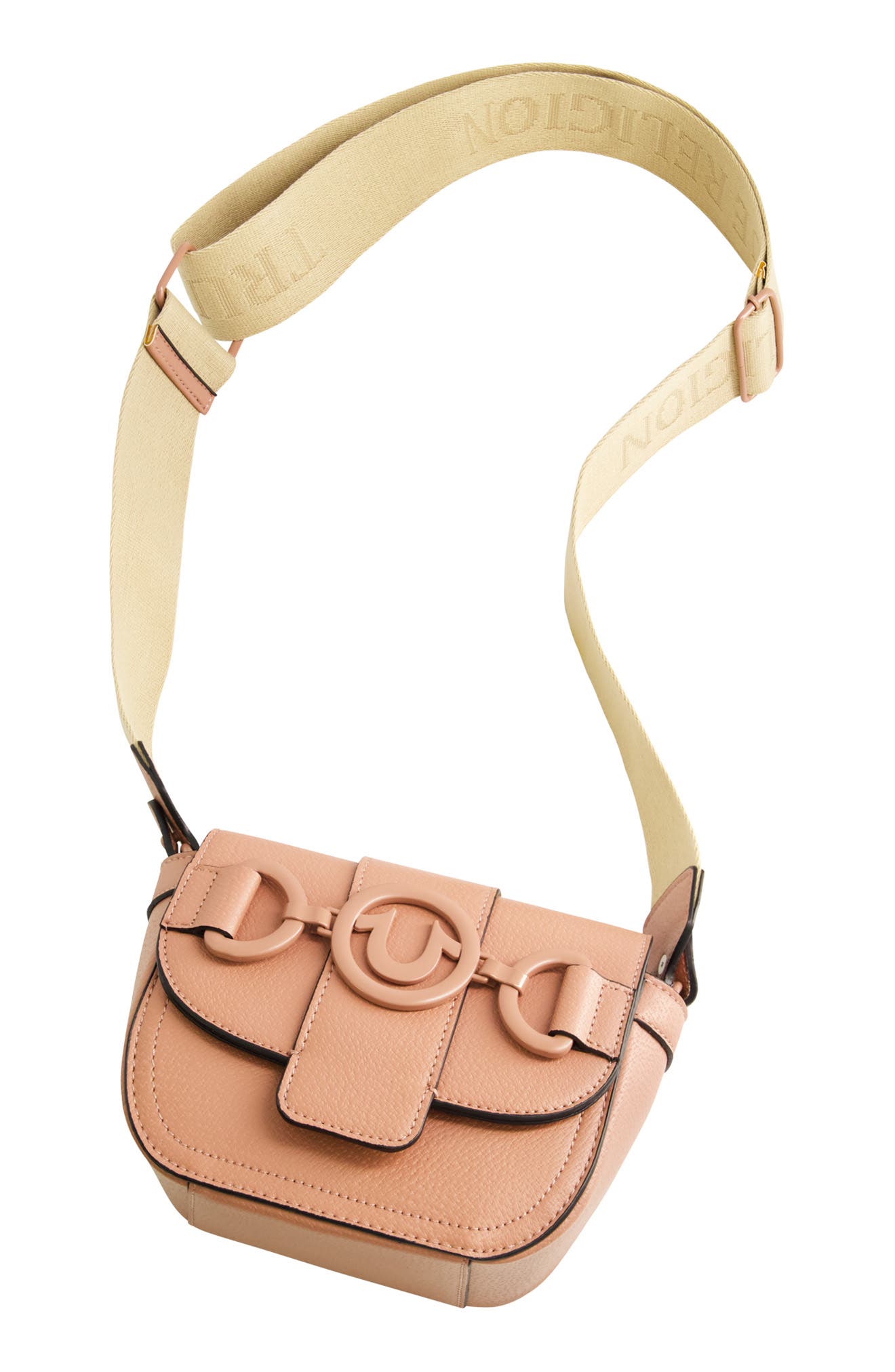 True Religion Horseshoe Flap Crossbody Bag, Alternate, color, Pink