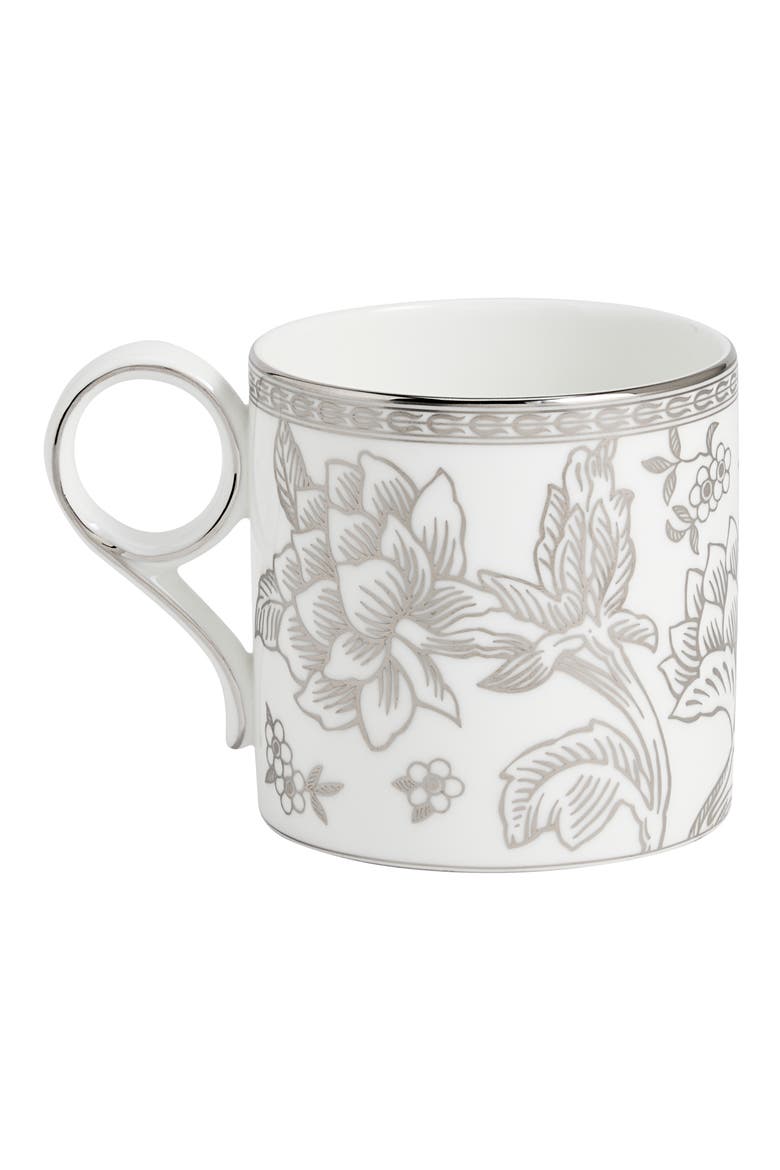 Silver Tonquin Bone China Mug, Alternate, color, SILVER