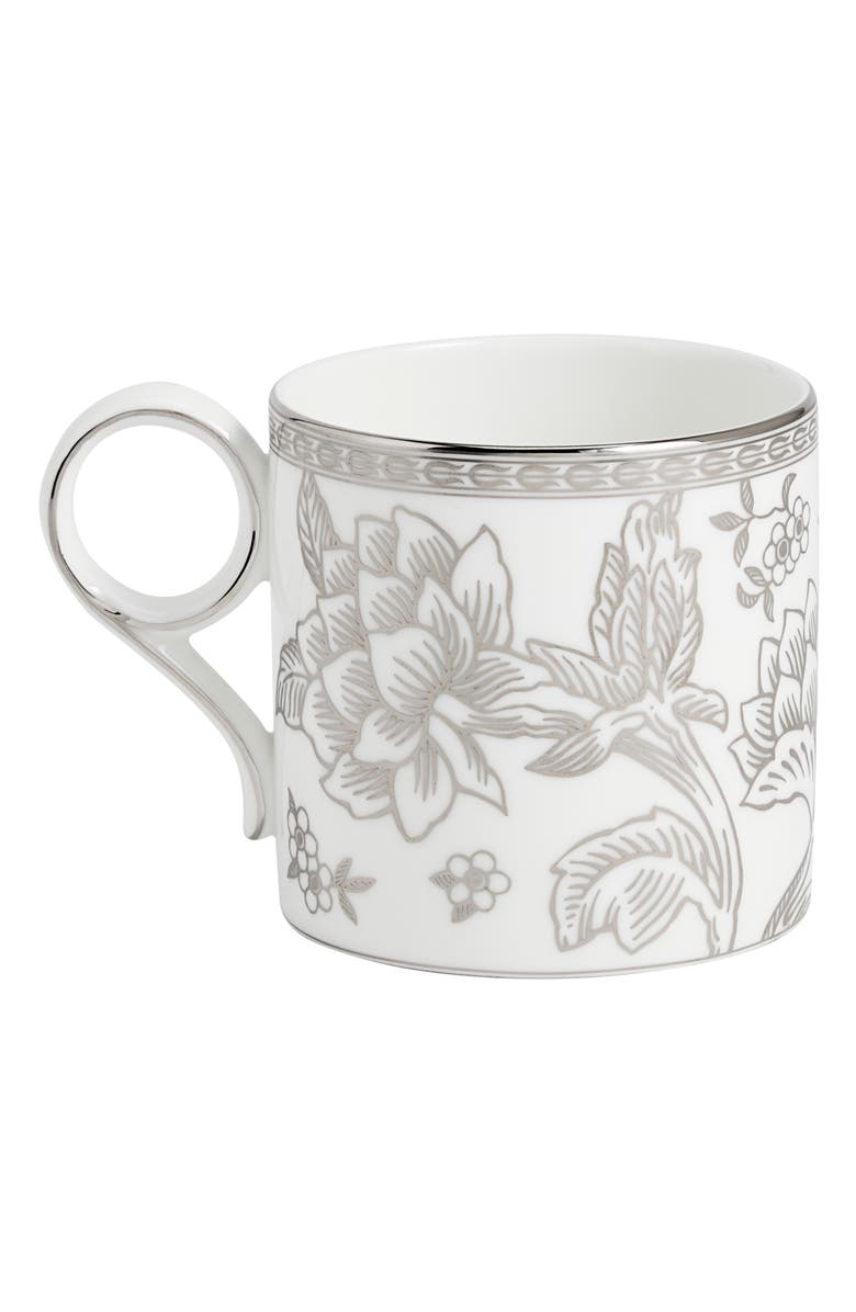Wedgwood Silver Tonquin Bone China Mug, Alternate, color, Silver