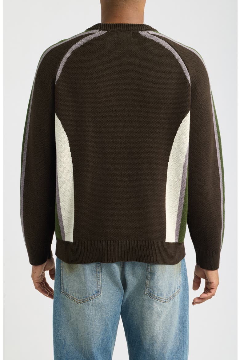 Estadio Cotton Graphic Sweater, Alternate, color, BROWN MULTI