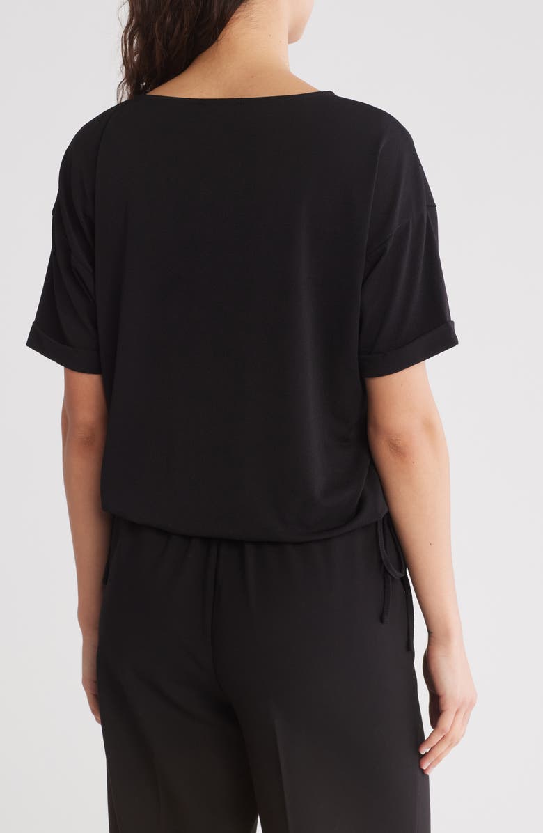 Adrianna Papell Drawstring Waist Blouson Top, Alternate, color,