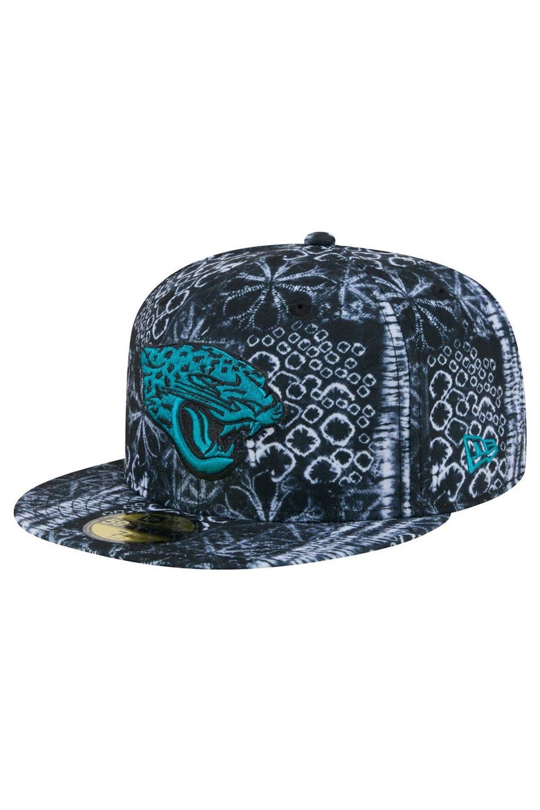 Men's New Era Black Jacksonville Jaguars Shibori 59FIFTY Fitted Hat, Main, color, Black