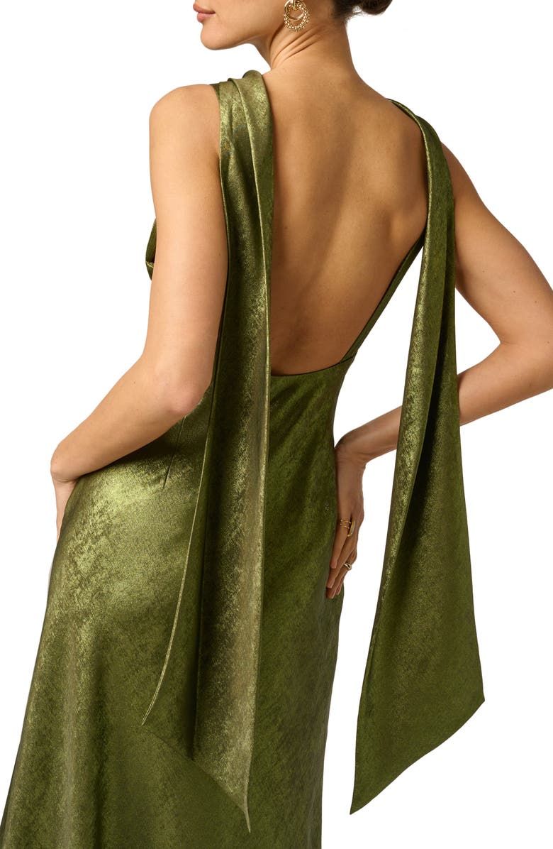Adrianna Papell Drape Foil Chiffon Sleeveless Gown, Alternate, color, 