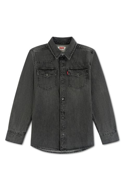 Kids' New Barstow Denim Button-Up Western Shirt