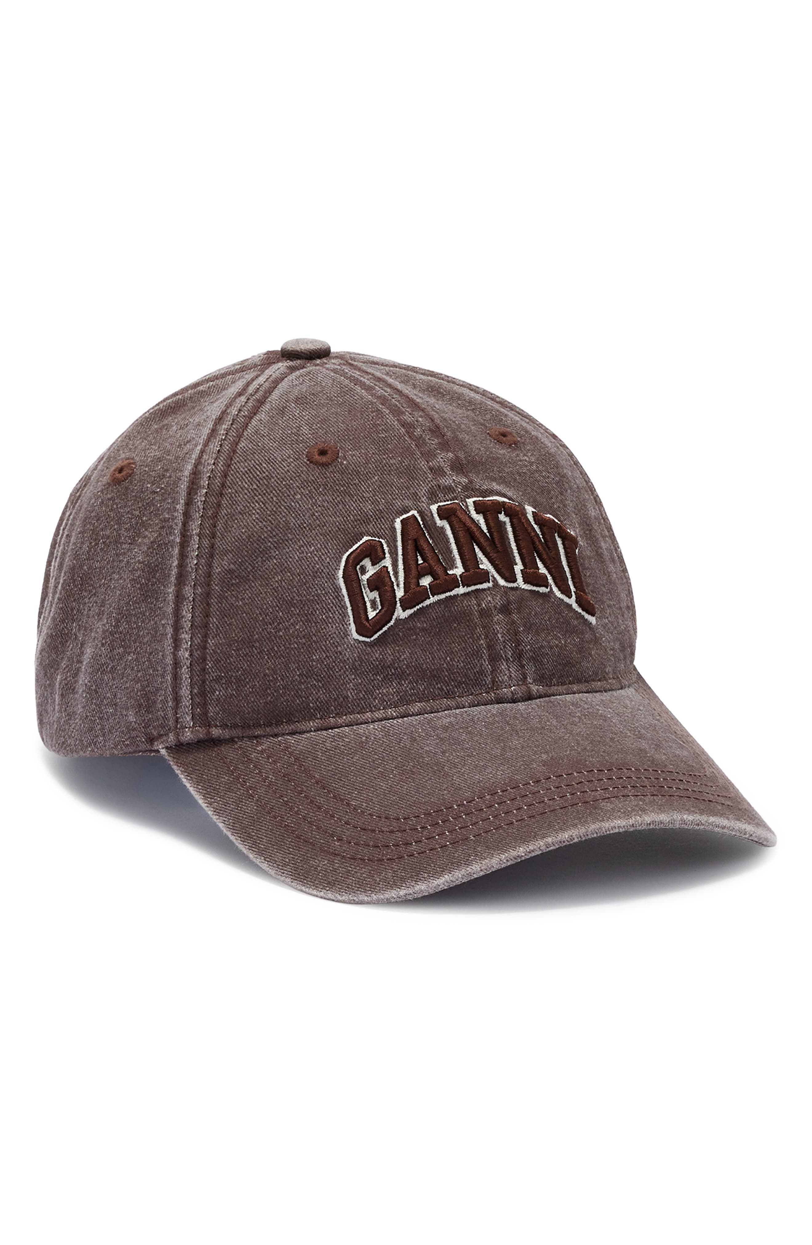 Ganni Washed Organic Cotton Canvas Baseball Cap (Women) | Nordstrom