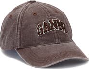 Ganni Washed Organic Cotton Canvas Baseball Cap