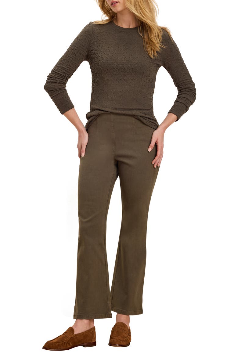 Crinkle Knit Top, Alternate, color, KELP