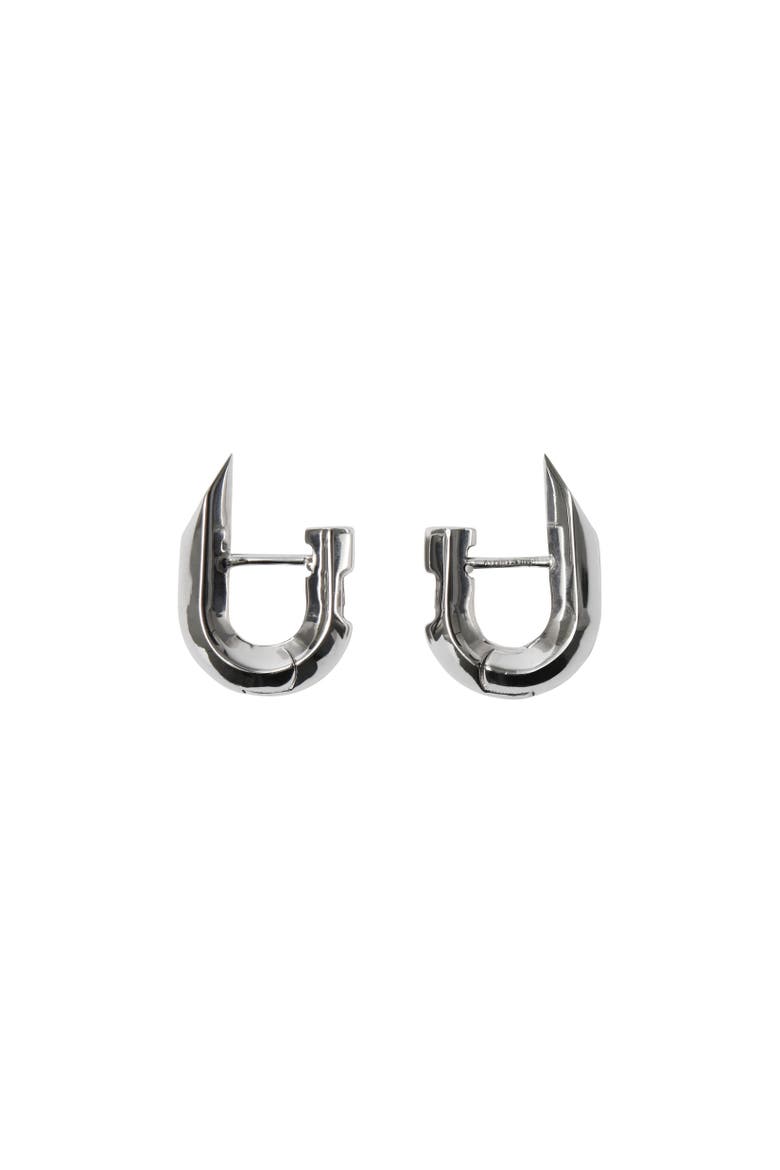 Hollow Spike Earrings, Alternate, color, Silver