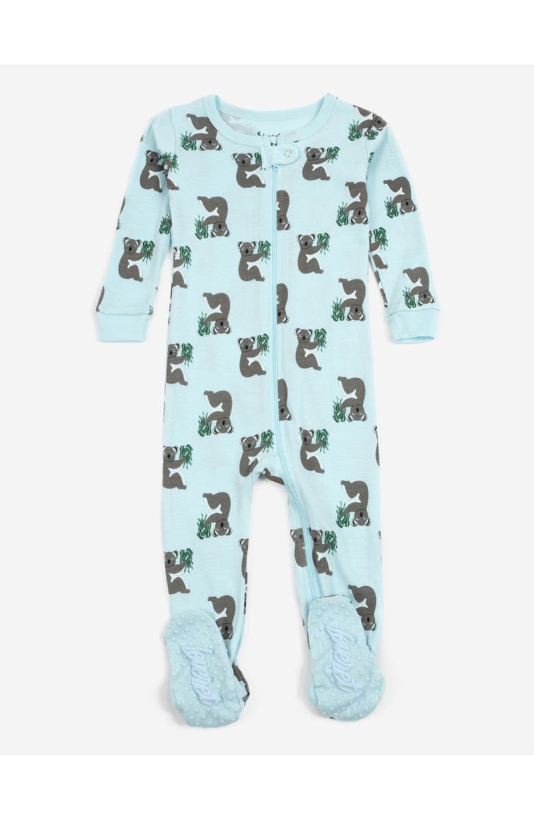 Leveret Footed Printed Cotton Matching Family Pajamas, Coordinated Prints, Main, color, Blue Koala