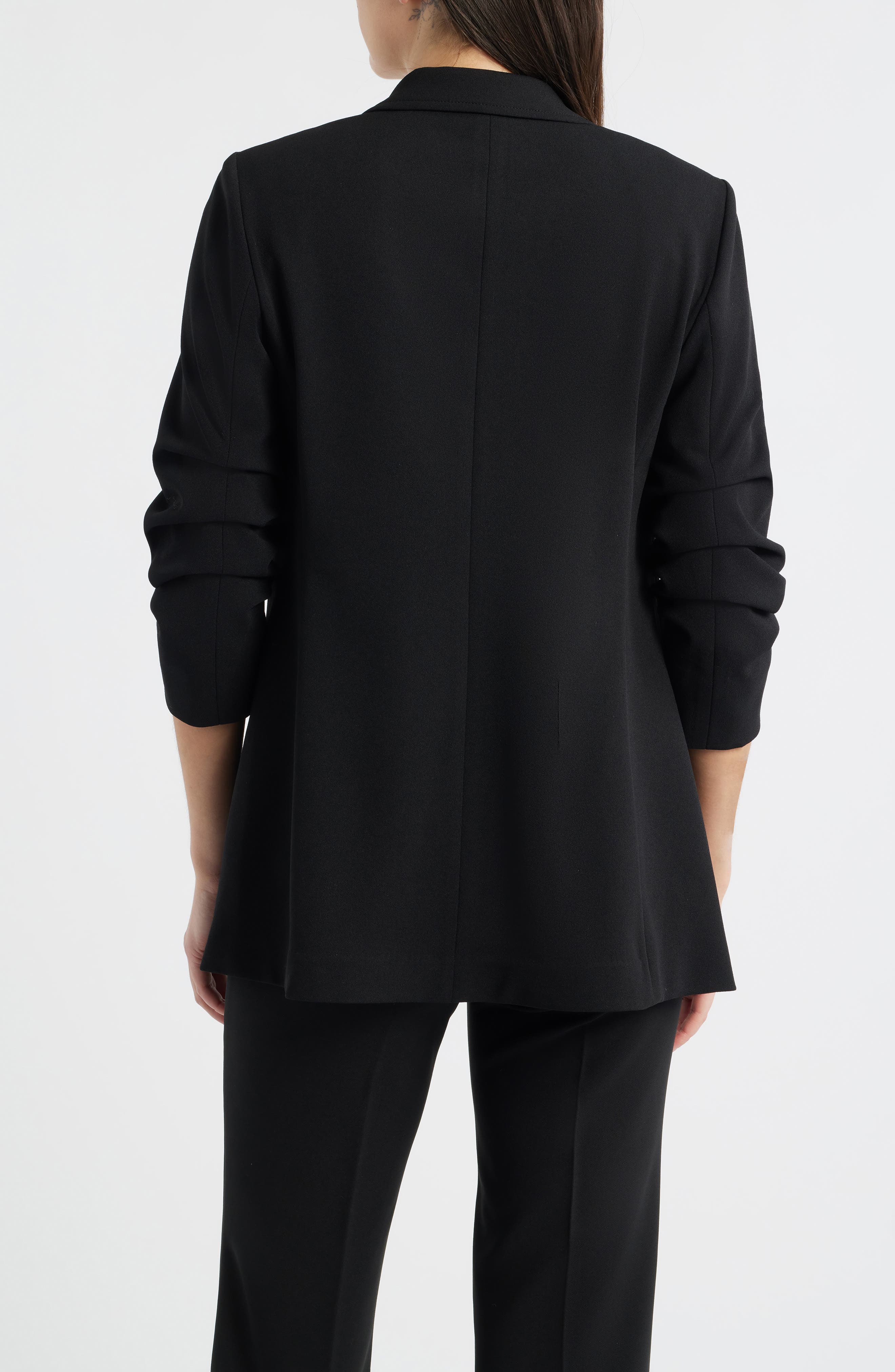 Scrunch Sleeve Open Front Jacket - image 2