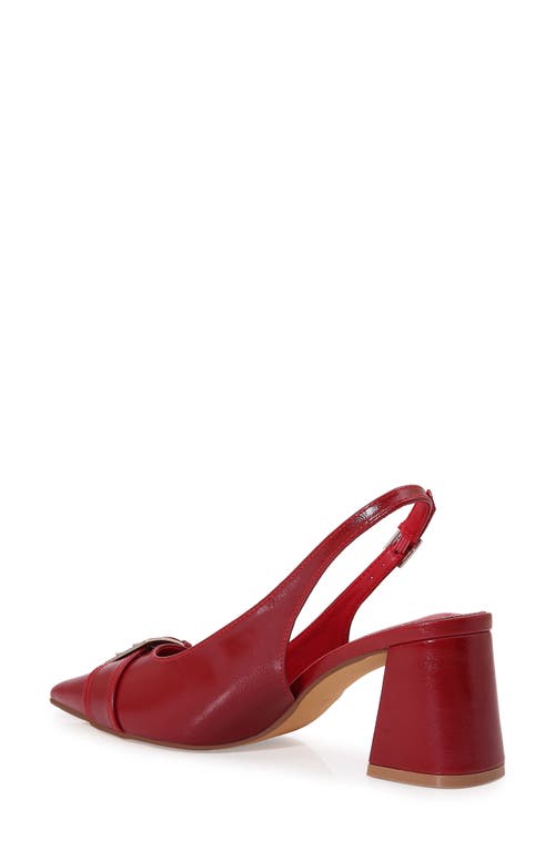 Berness Block Heel Slingback Pump In Burgundy