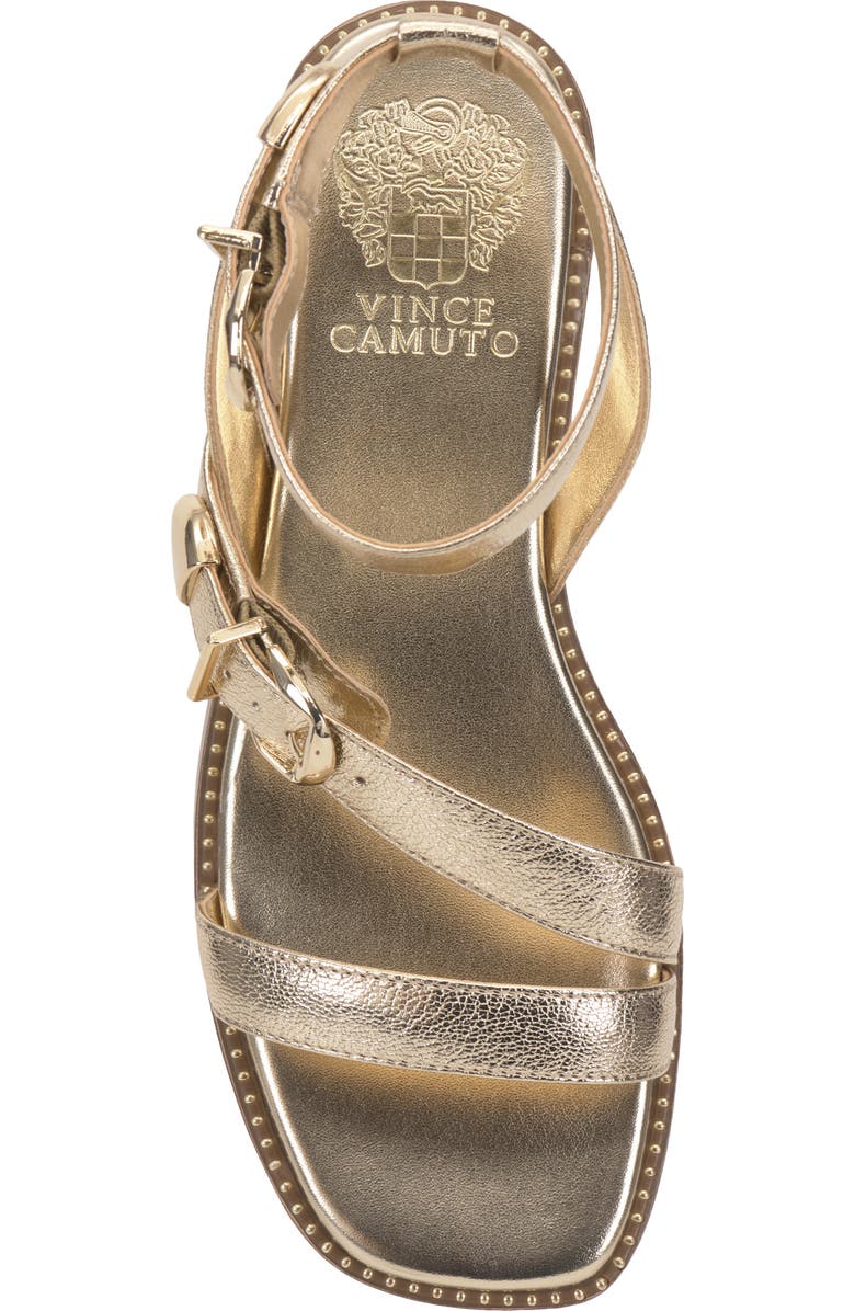 Vince Camuto Neiko Ankle Strap Sandal, Alternate, color, Egyptian Gold