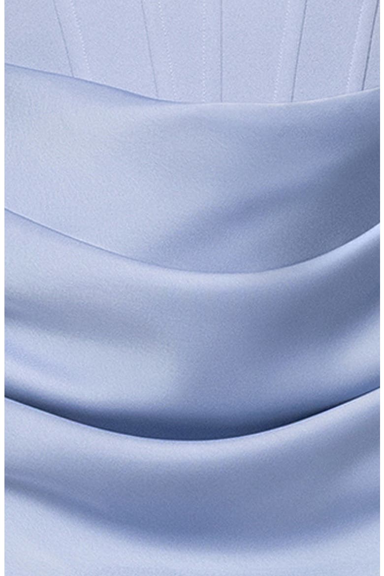 Strapless Mixed Media Gown, Alternate, color, PERIWINKLE