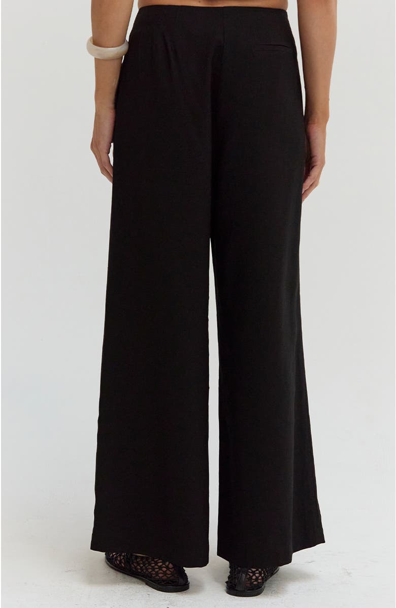 CRESCENT High Waisted Wide Leg Culotte Pants, Alternate, color, Black