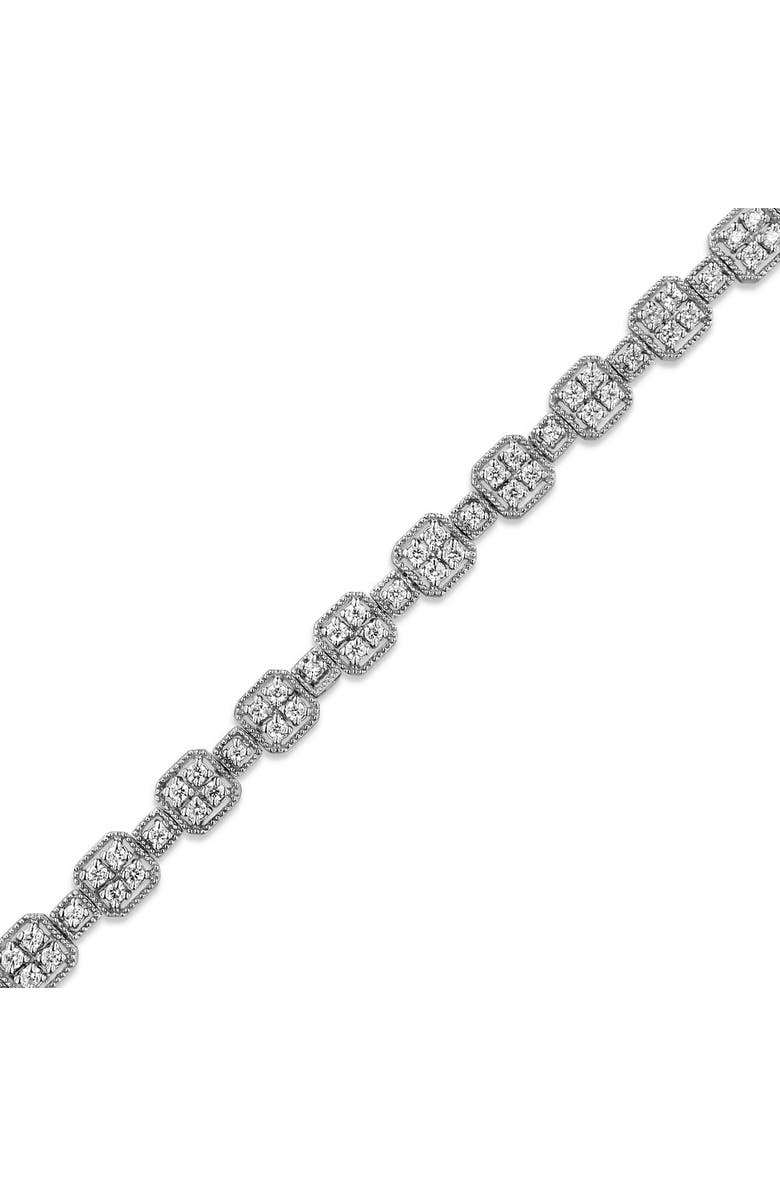 Haus of Brilliance 10K White Gold 2.0 Cttw Diamond Square Link Bracelet, Alternate, color, White