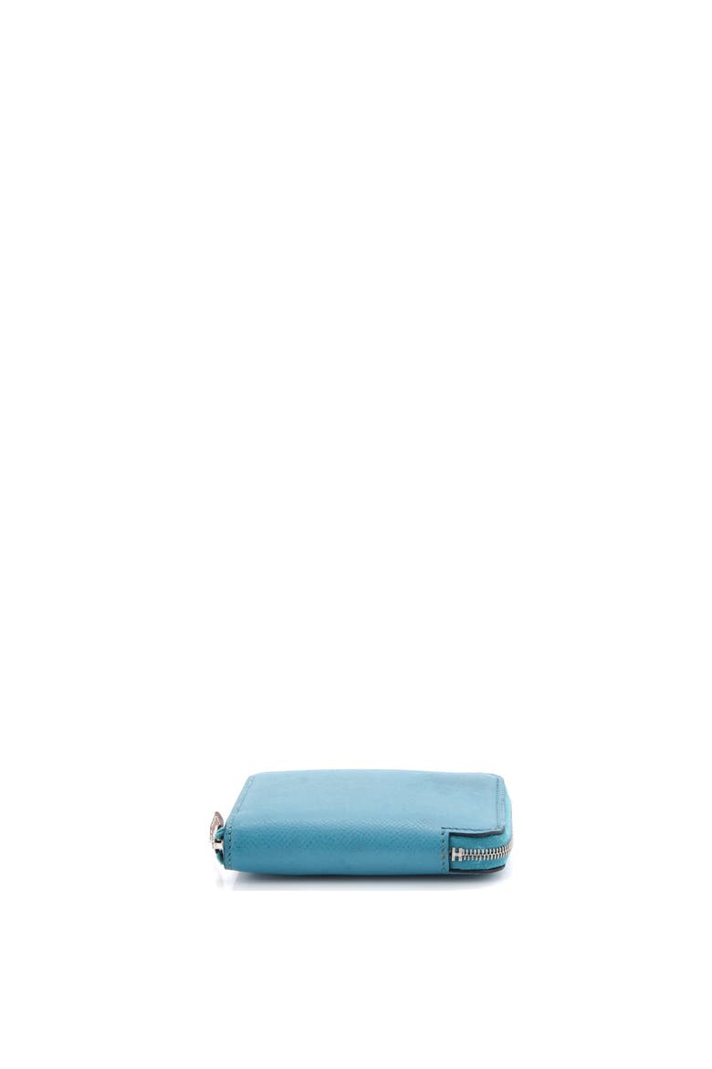 Azap Zip Around Wallet Silk'in Epsom Compact, Alternate, color, Bleu Paon