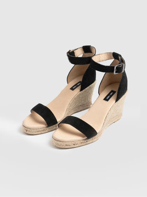 Saint + Sofia Serena Espadrille Wedges In Black