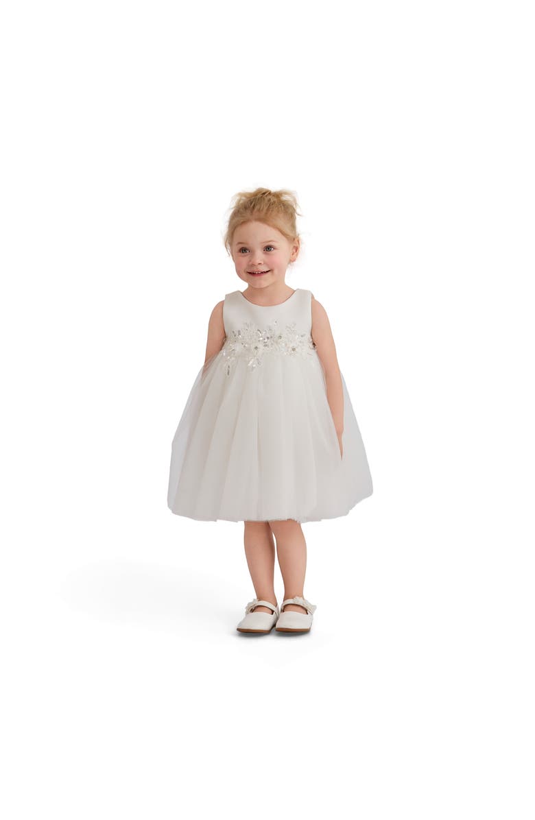 Tulleen Ribbon Bloom Gown, Alternate, color, White