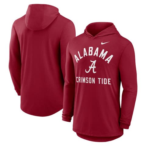 Men's Nike Crimson Alabama Crimson Tide Classic Arch Tri-Blend Performance Long Sleeve Hoodie T-Shirt