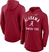 Nike Men's Nike Crimson Alabama Crimson Tide Classic Arch Tri-Blend Performance Long Sleeve Hoodie T-Shirt