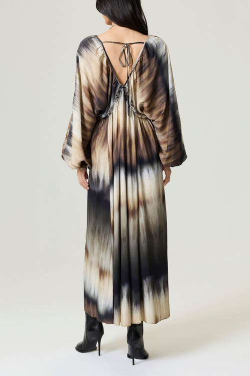 Nocturne Tie-back Batik Print Maxi Dress In Multi