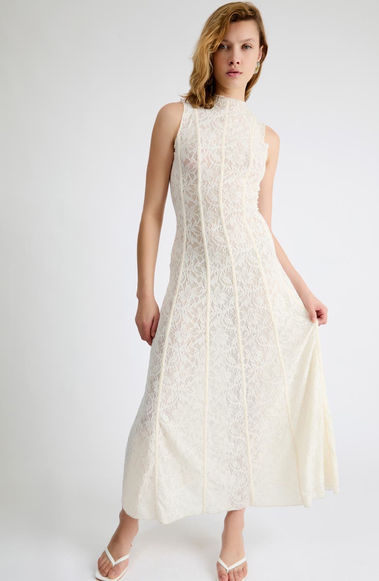 Extro & Vert Heidi Stretch Lace Sleeveless Maxi Dress, Alternate, color, White