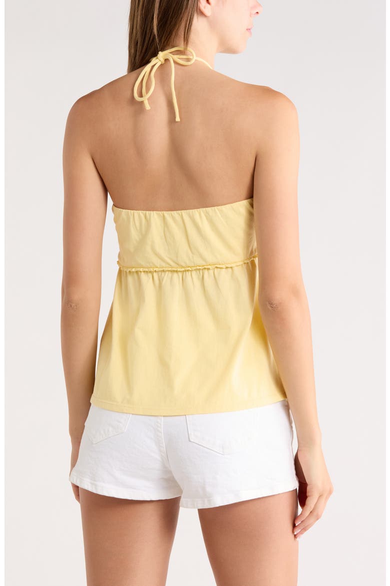 Babydoll Halter Top, Alternate, color, YELLOW BEGONIA