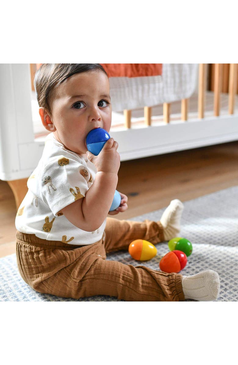 HABA Fun with Sounds Wooden Eggs Montessori Toys, Alternate, color, Multi