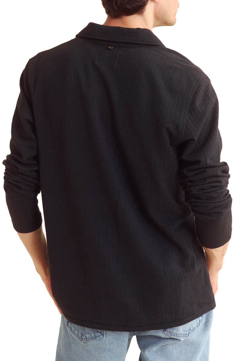 Billy Reid Long Sleeve Textured Stripe Polo, Alternate, color, 