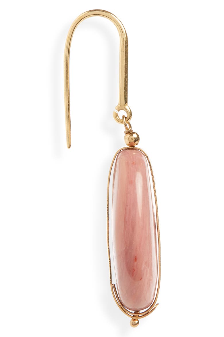 Stone Drop Earrings, Alternate, color, ROSEWOOD