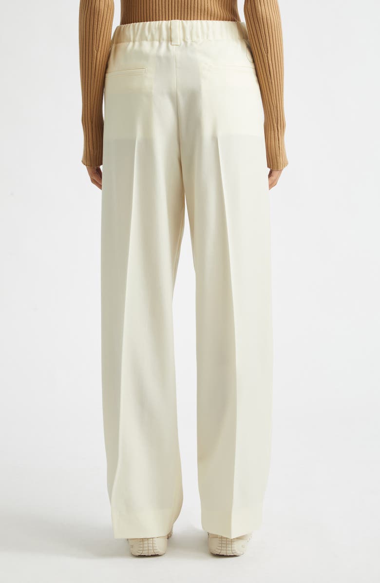 Moncler Virgin Wool Gabardine Pants, Alternate, color, White