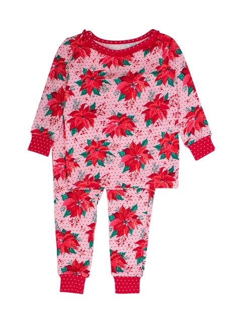 SoftSnooze Ruffle Long Sleeve Pajama Set, Signature Rear Ruffles (Toddler)
