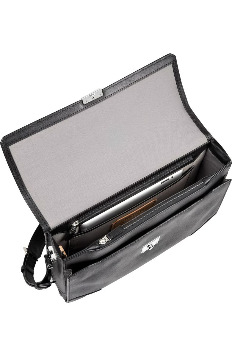 TUMI 'Astor Dorilton - Slim Flap' Embossed Leather Briefcase, Alternate, color,