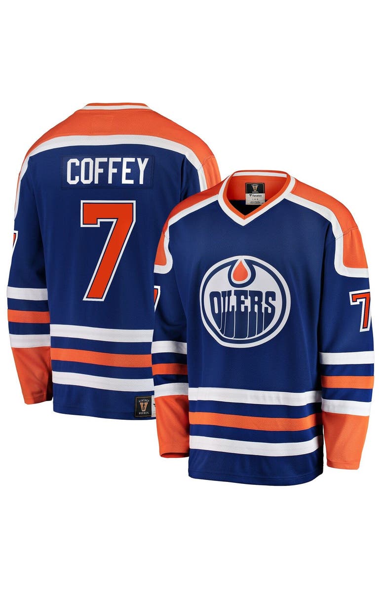FANATICS Men's Fanatics Branded Paul Coffey Blue Edmonton Oilers Premier Breakaway Retired Player Jersey, Main, color, Blue