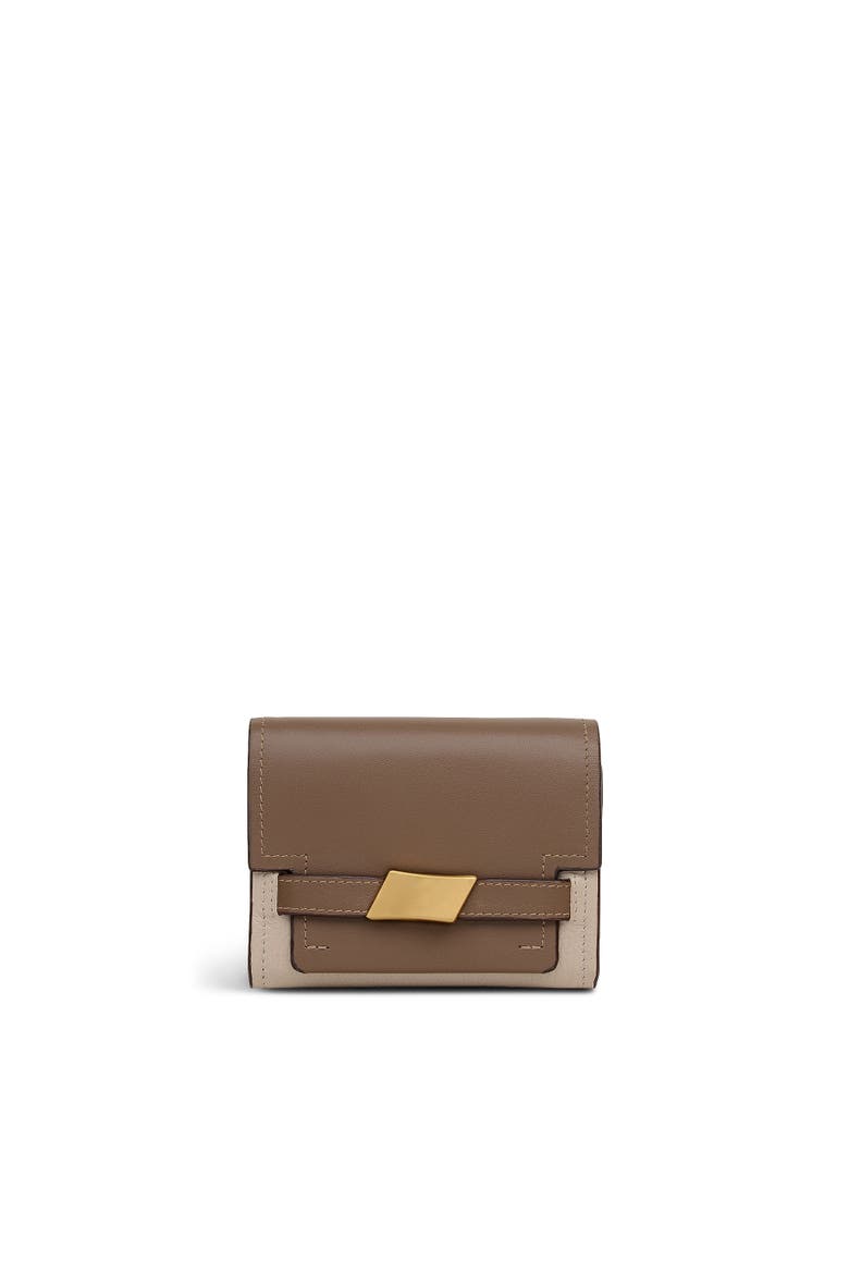 The Christina- Colourblock Medium Flapover Wallet, Main, color, Porcini