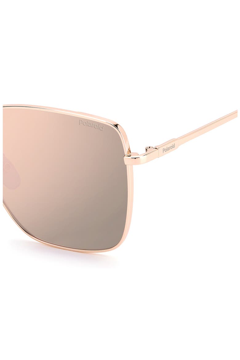 59mm Polarized Square Sunglasses, Alternate, color, GOLD COPPER / ROSE GOLD