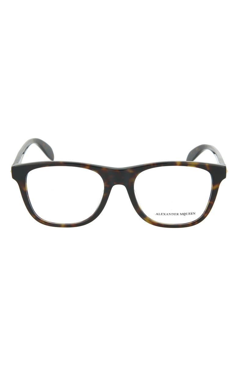 McQueen Alexander McQueen 53mm Rectangle Optical Frames, Main, color,