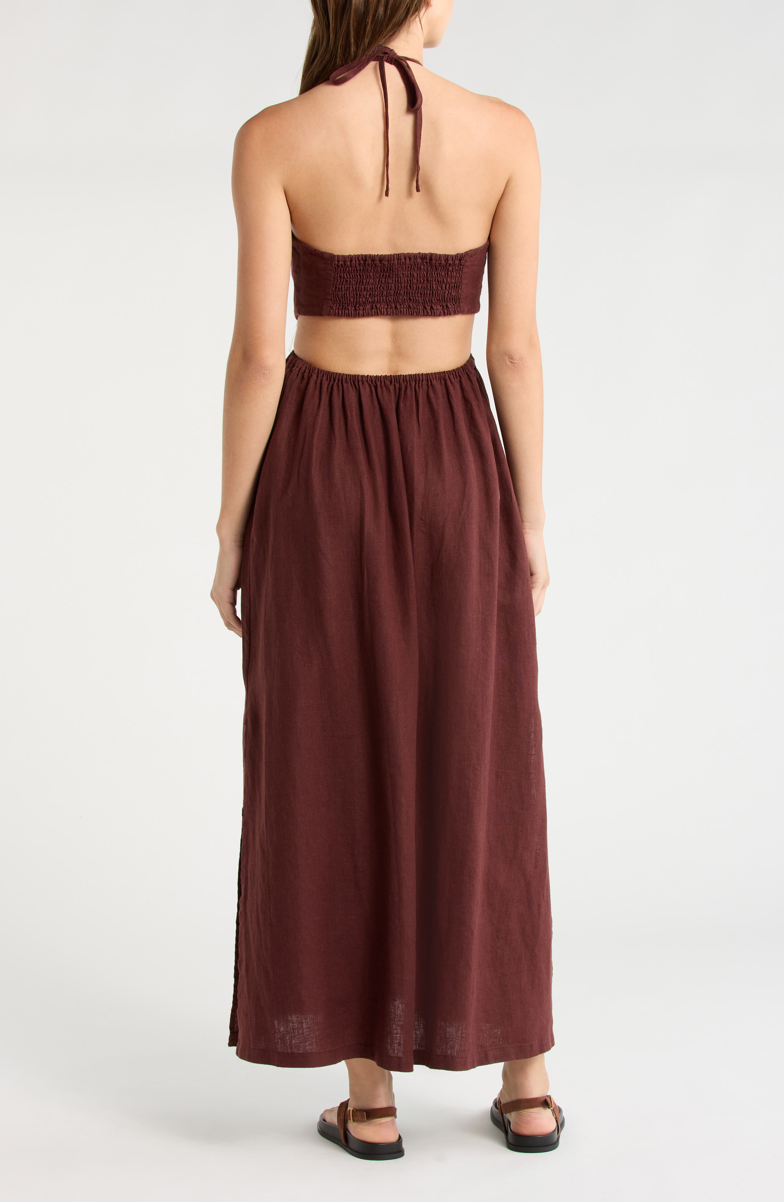 SoftWash Linen Halter Dress - image 2