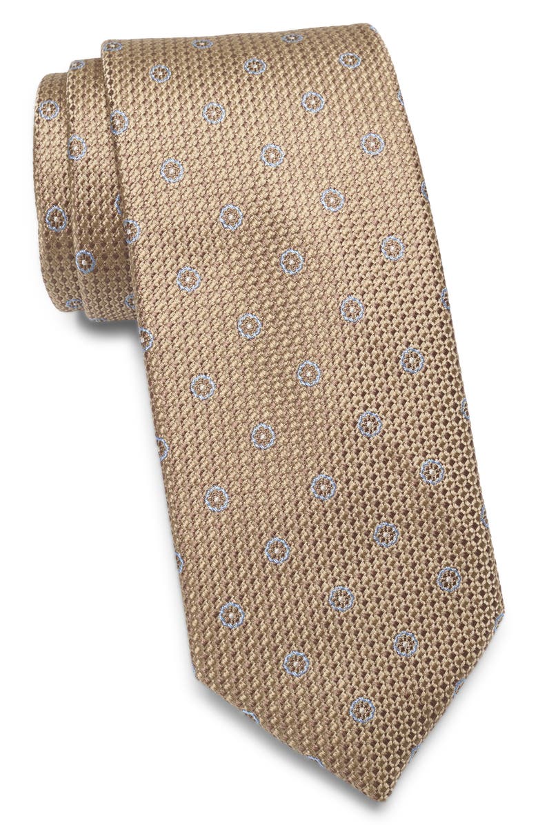 Nordstrom Barbaro Neat Silk Tie, Main, color, Taupe