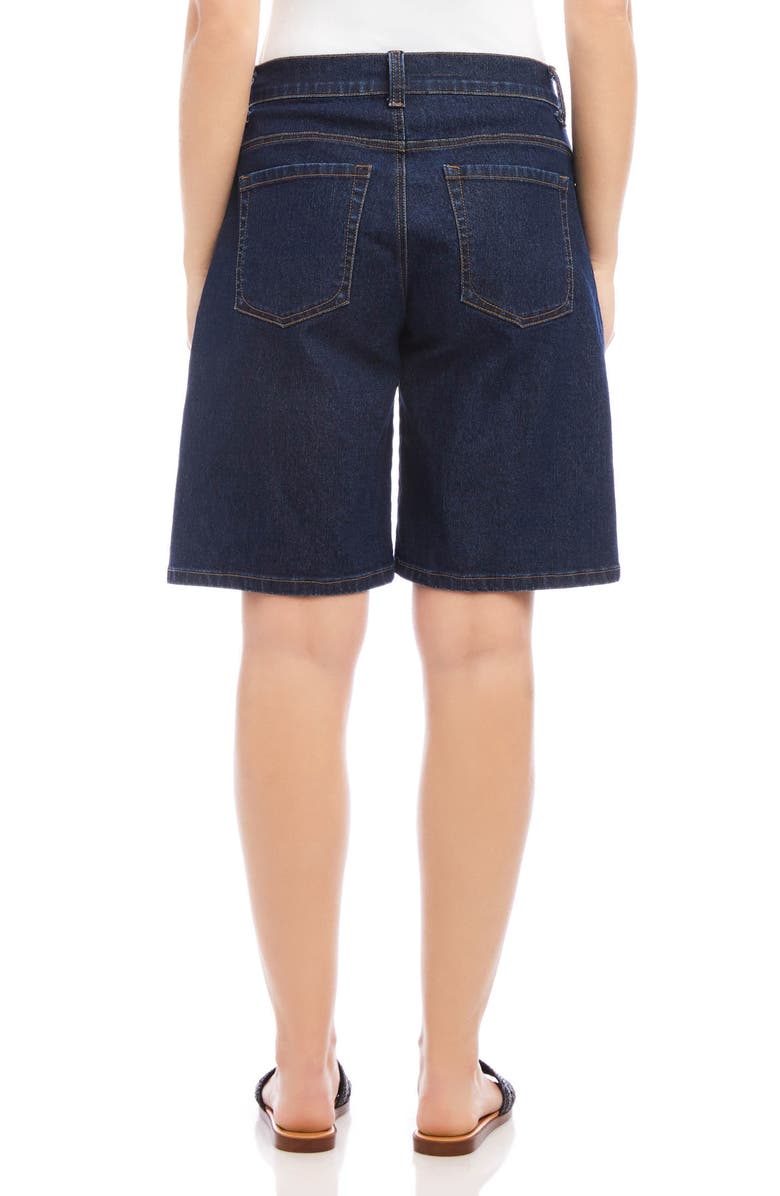 Karen Kane Denim Bermuda Shorts, Alternate, color, Indigo