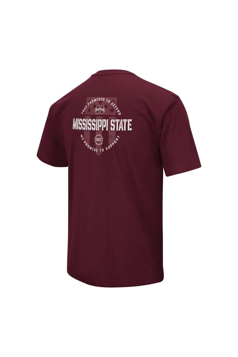 Men's Colosseum Maroon Mississippi State Bulldogs OHT Military Appreciation T-Shirt, Alternate, color, Maroon