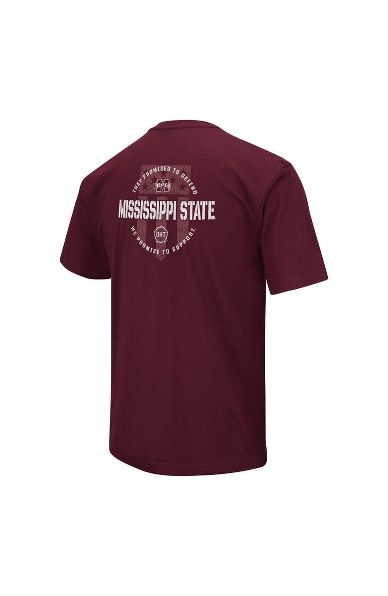 COLOSSEUM Men's Colosseum Maroon Mississippi State Bulldogs OHT Military Appreciation T-Shirt, Alternate, color, Maroon