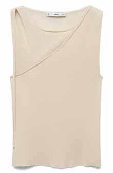 MANGO Cutout Crossover Knit Top