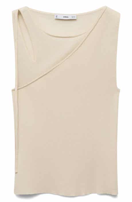 MANGO Cutout Crossover Knit Top