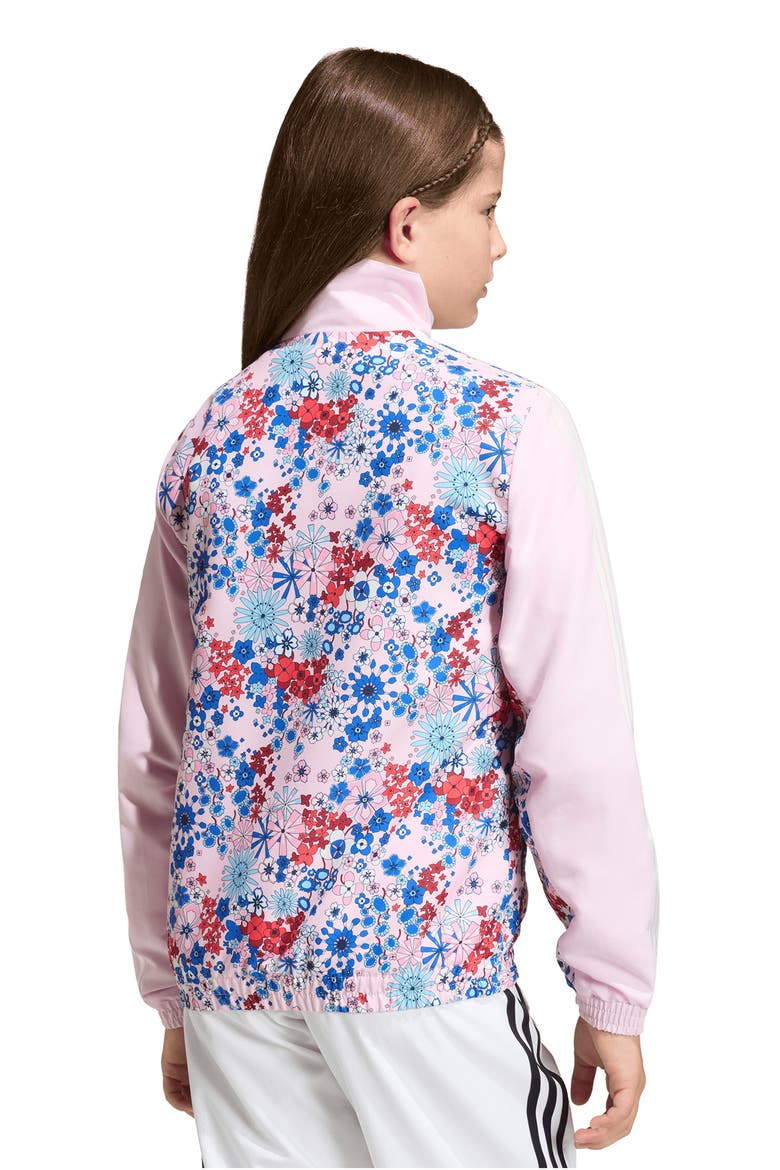 Kids' Floral Print Track Jacket, Alternate, color, CLEAR PINK