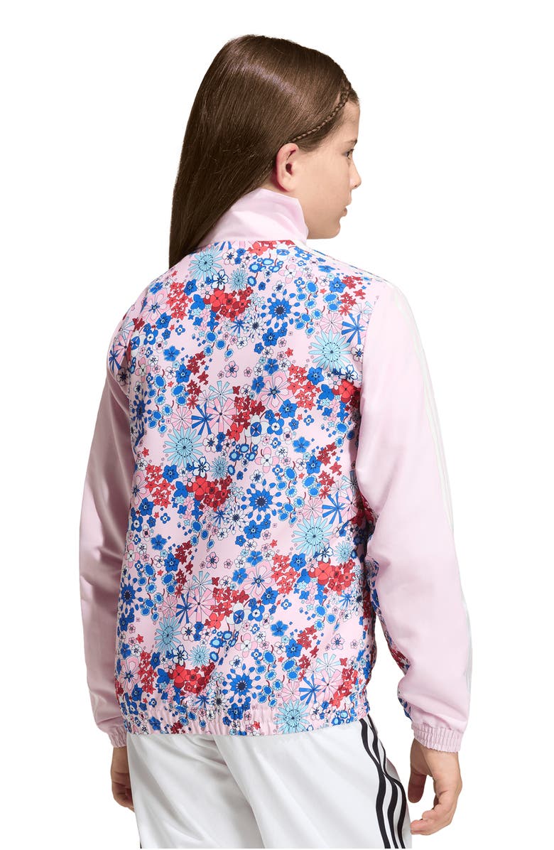 adidas Kids' Floral Print Track Jacket, Alternate, color, Clear Pink