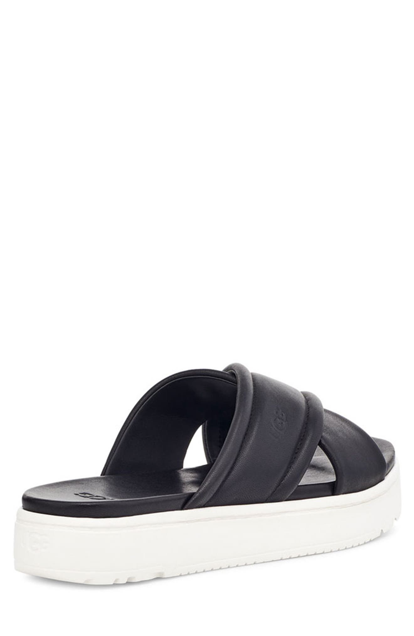 UGG<sup>®</sup> UGG Zayne Leather Platform Slide Sandal, Alternate, color, 